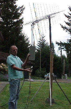W7SLB with his EME antenna
